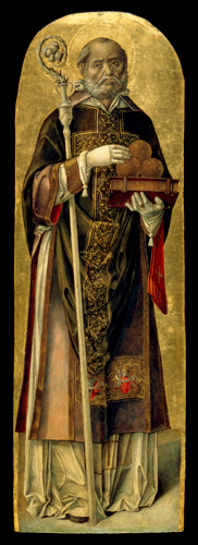 B.Vivarini / St. Nicholas of Bari od Bartolomeo Vivarini