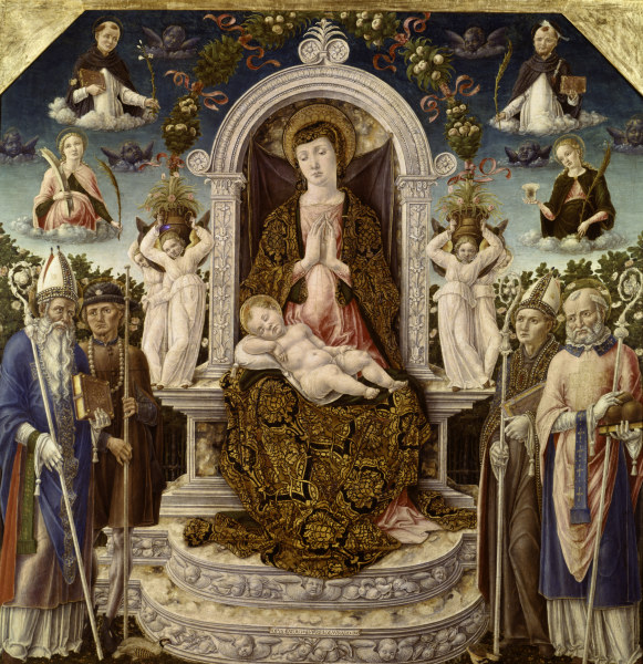 B.Vivarini /Mary w.Child & Saints/ Ptg. od Bartolomeo Vivarini
