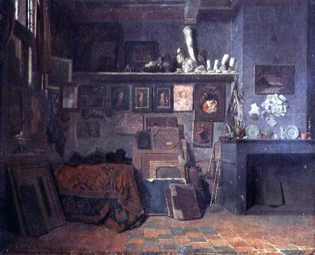 An Artist's Studio Interior od Belgian School