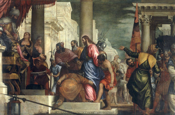 B.Caliari / Christ bef.Pilate / Paint. od Benedetto Caliari