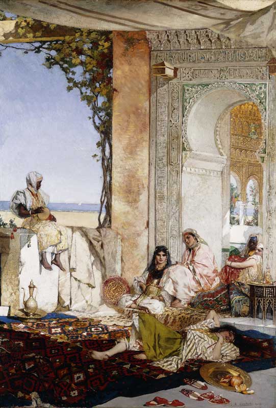 Frauen in einem Harem in Marokko od Benjamin Constant