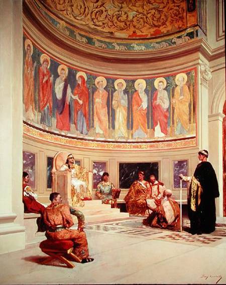 St John Chrysostom (c.347-407) exiled by Empress Eudoxia (d.404) od Benjamin Constant