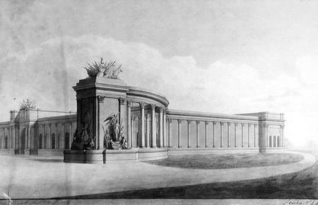 Perspective View of an Entrance Pier at the House od Benjamin Dean Wyatt