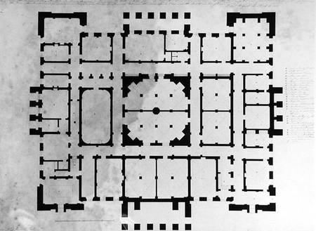 Plan of the Basement floor of a house, 1815 od Benjamin Dean Wyatt