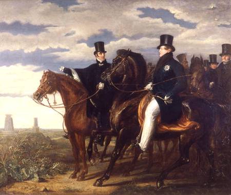 The Duke of Wellington describing the Field of Waterloo to King George IV (1762-1830) od Benjamin Robert Haydon