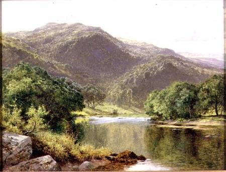 A River in North Wales od Benjamin Williams Leader