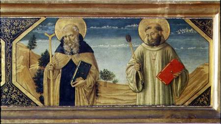 St. Anthony Abbot and St. Benedict (panel) (detail of 78957) od Benozzo Gozzoli