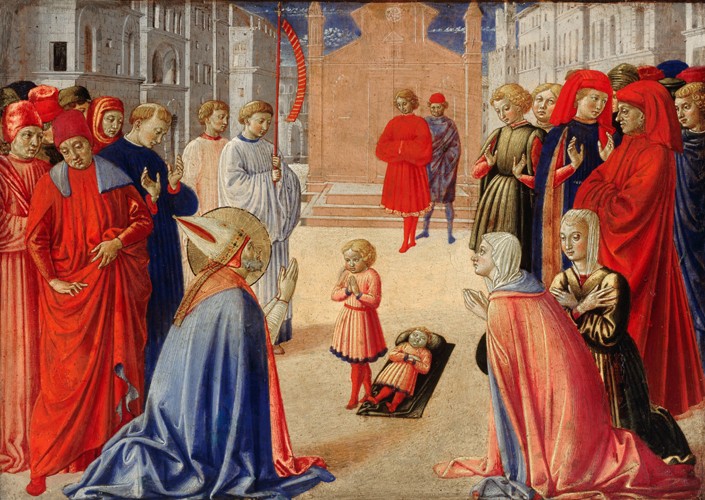 Saint Zenobius raises a boy from the dead od Benozzo Gozzoli