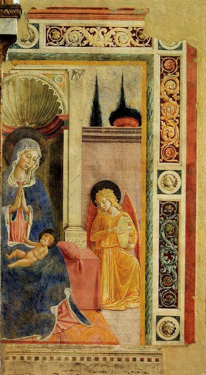 Madonna and Child with Angel od Benozzo Gozzoli