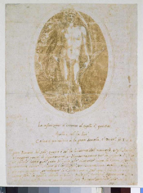 Apollo with the python in the oval od Benvenuto Cellini