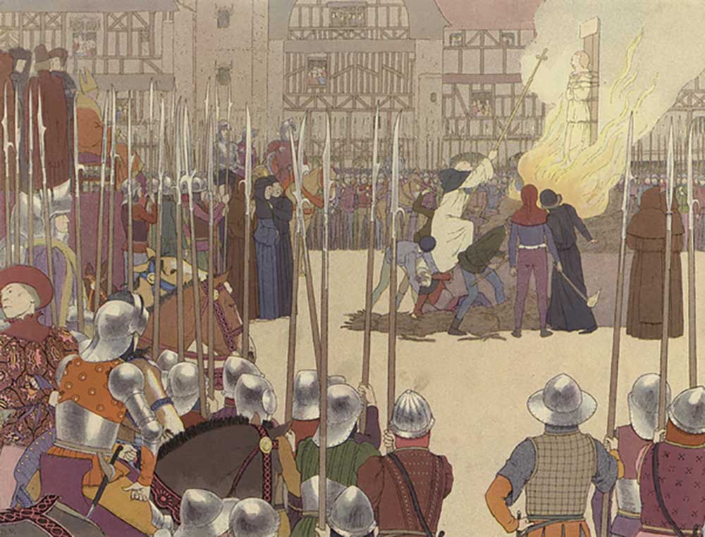 The burning of Joan of Arc od Bernard Boutet de Monvel