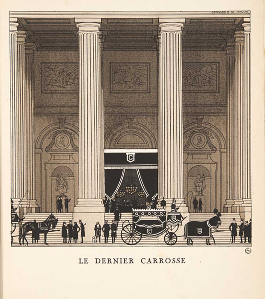 Le Dernier Carrosse, from a Collection of Fashion Plates, 1920 od Bernard Boutet de Monvel