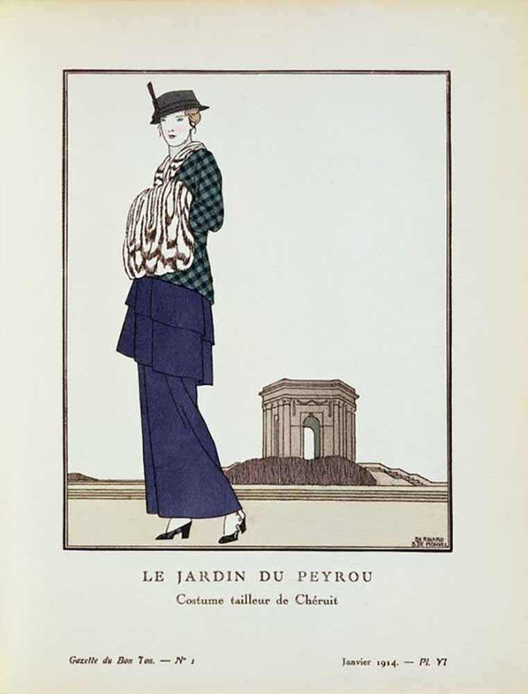LE JARDIN DU PEYROU / Costume tailleur de Chéruit od Bernard Boutet de Monvel