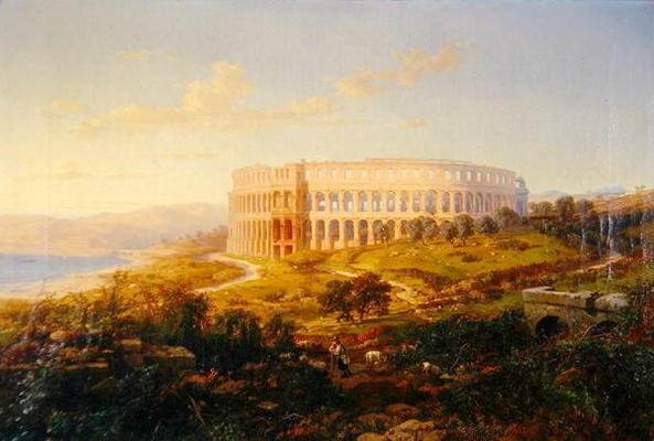 The Arena in Pola (oil on canvas) od Bernard Friedler