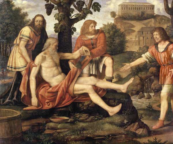Ham mocking Noah od Bernardino Luini