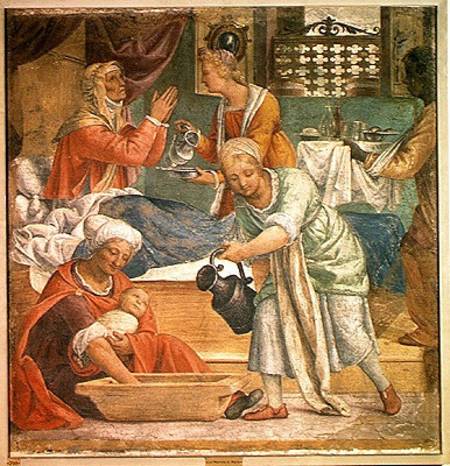 The Birth of the Virgin od Bernardino Luini