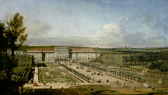 The imperial summer residence of Schönbrunn, garden side od Bernardo Bellotto