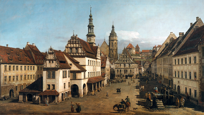 Der Marktplatz zu Pirna od Bernardo Bellotto