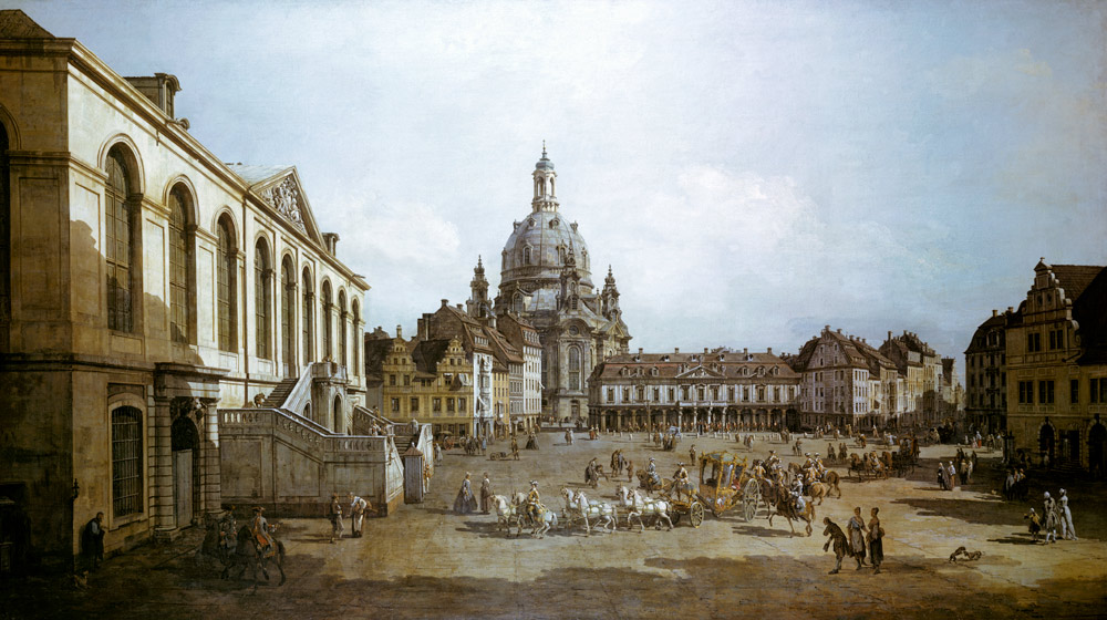The new market to Dresden, seen by the Jüdenhofe od Bernardo Bellotto
