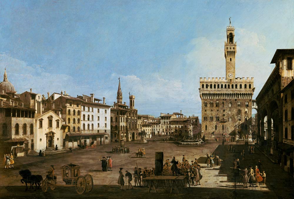 The Piazza della Signoria in Florence. od Bernardo Bellotto