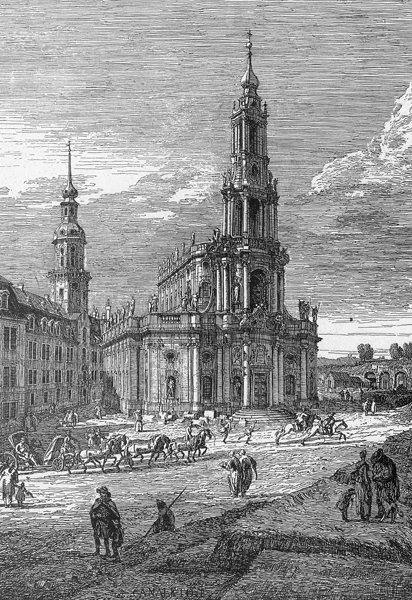 Dresden, Hofkirche / Rad.v.Bellotto od Bernardo Bellotto