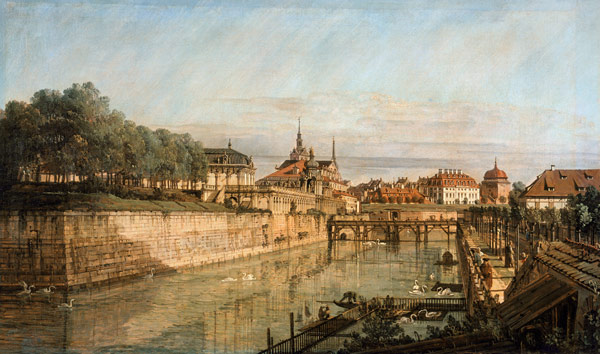 Dresden , Zwinger Moat od Bernardo Bellotto