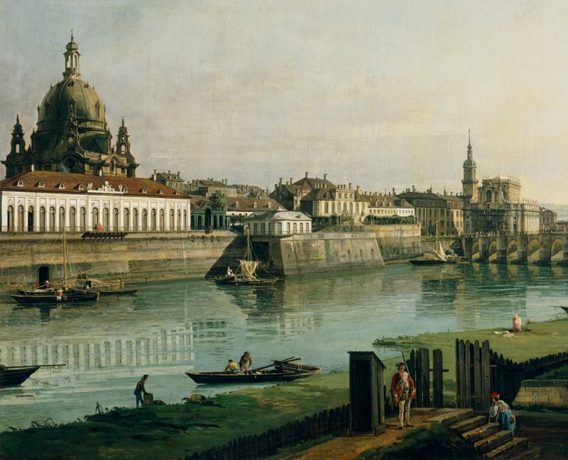 Dresden vom rechten Elbufer oberhalb der Augustusbruecke od Bernardo Bellotto
