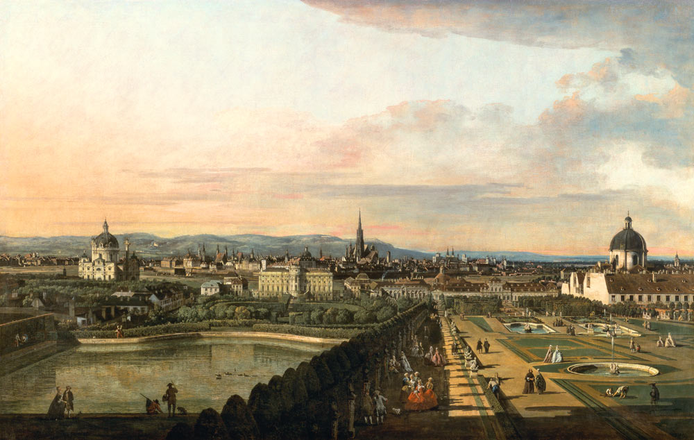 View of Vienna from Belvedere od Bernardo Bellotto