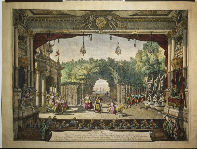 Ballet "Le Turc Généreux" in the Vienna Burgtheater od Bernardo Bellotto