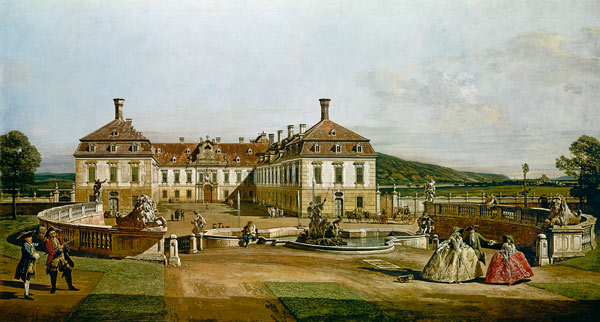 Das kaiserliche Lustschloss Schlosshof, Hofseite od Bernardo Bellotto