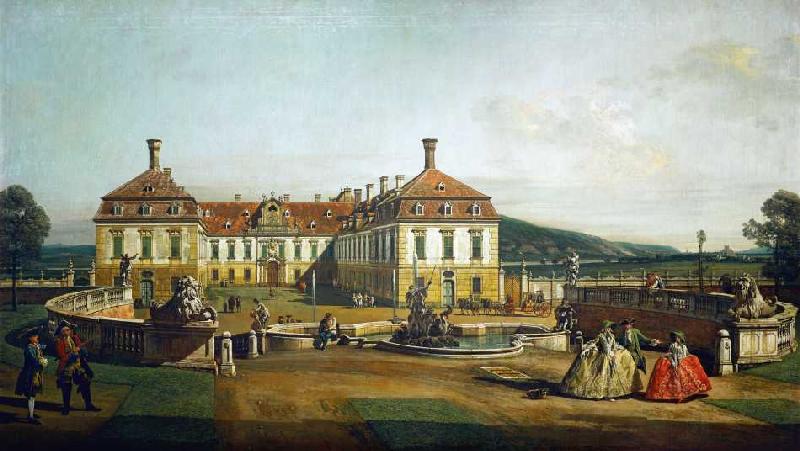 Das kaiserliche Lustschloß Schloßhof, Ehrenhofseite od Bernardo Bellotto