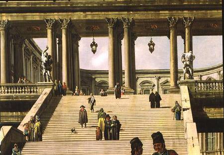 Ideal Landscape with Palace Steps od Bernardo Bellotto