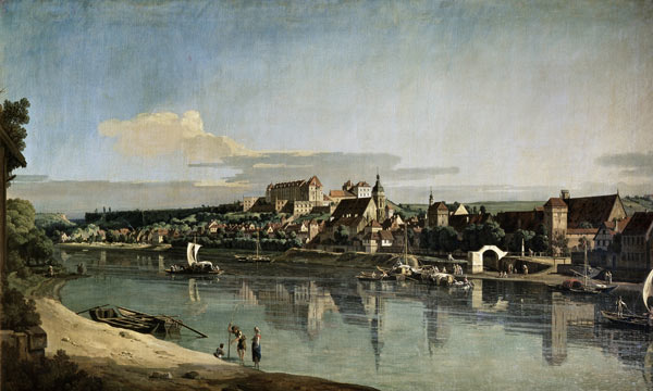 View of Pirna from the right bank of the Elba od Bernardo Bellotto