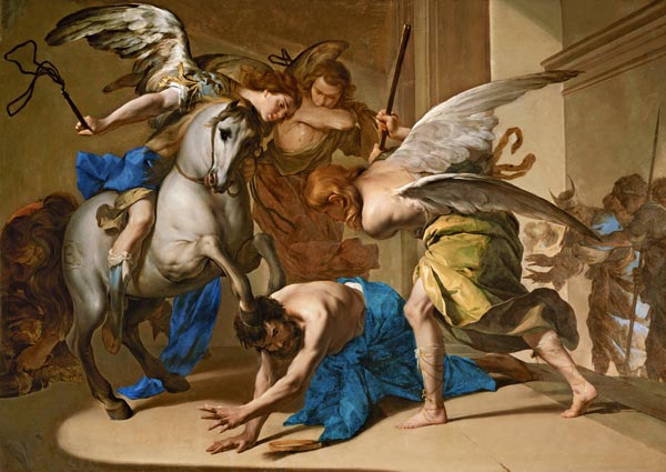 The expulsion Eliodors out of the temple od Bernardo Cavallino