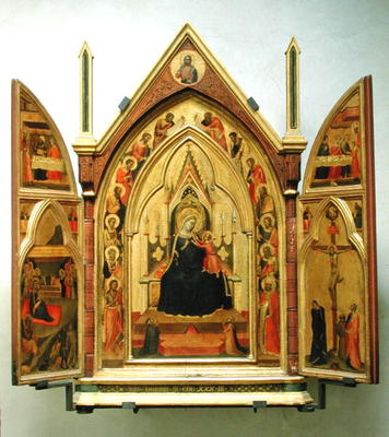 Madonna and Child with Saints (tempera on panel) od Bernardo Daddi