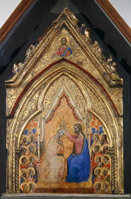The Coronation of the Virgin (tempera on panel) od Bernardo Daddi