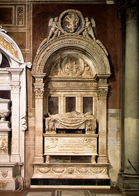 Tomb of Leonardo Bruni (1369-144) od Bernardo Rossellino