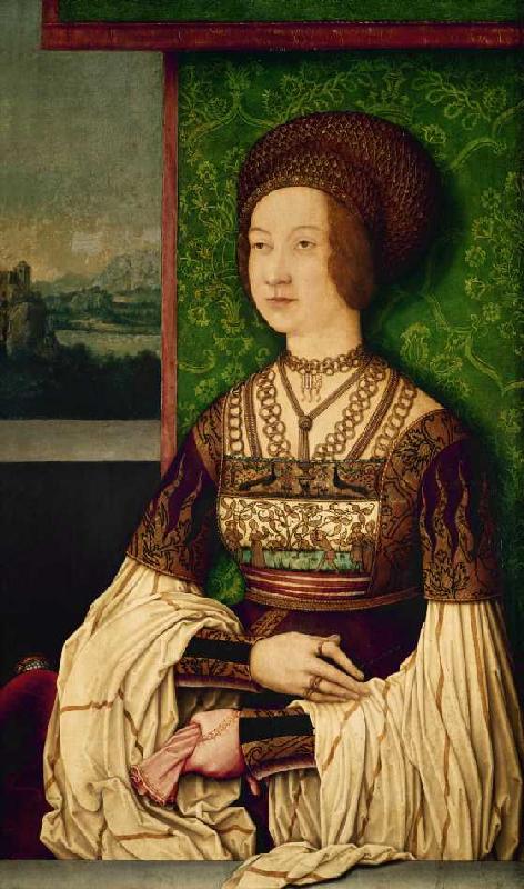 Bianca Maria Sforza, zweite Frau Kaiser Maximilians I od Bernhard Strigel