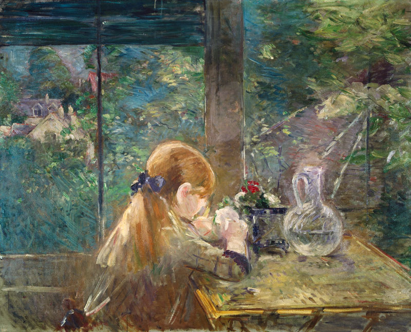 On the veranda. od Berthe Morisot