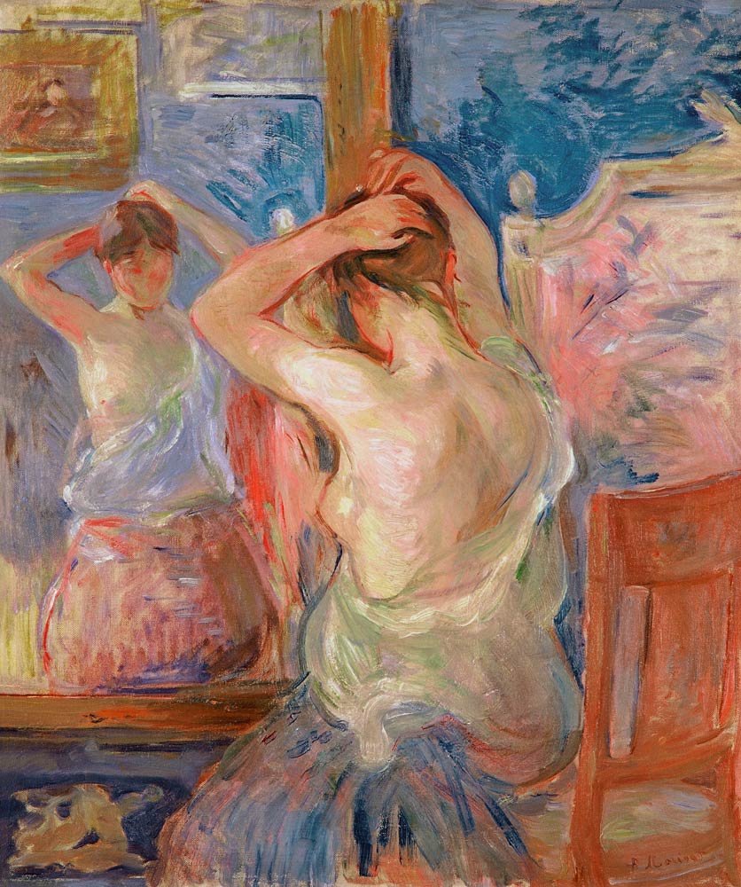 Devant la psyché od Berthe Morisot