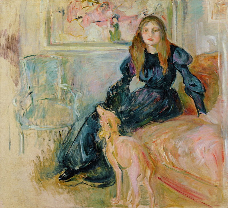Julie Manet (1878-1966) and her Greyhound Laerte od Berthe Morisot