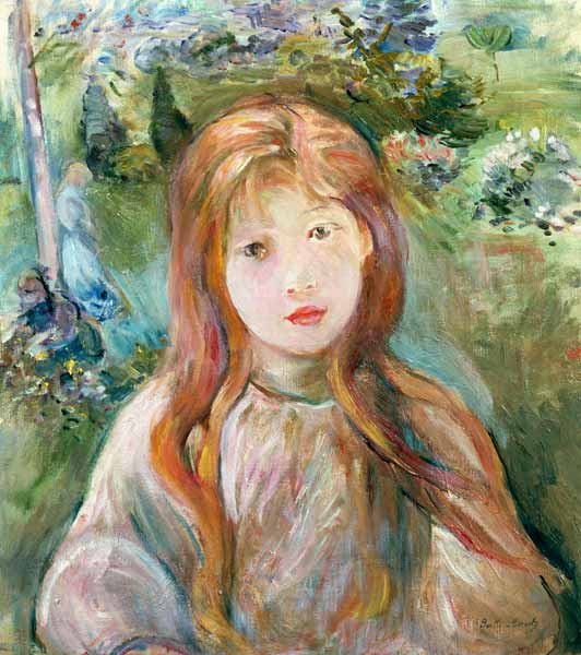 Little Girl at Mesnil od Berthe Morisot