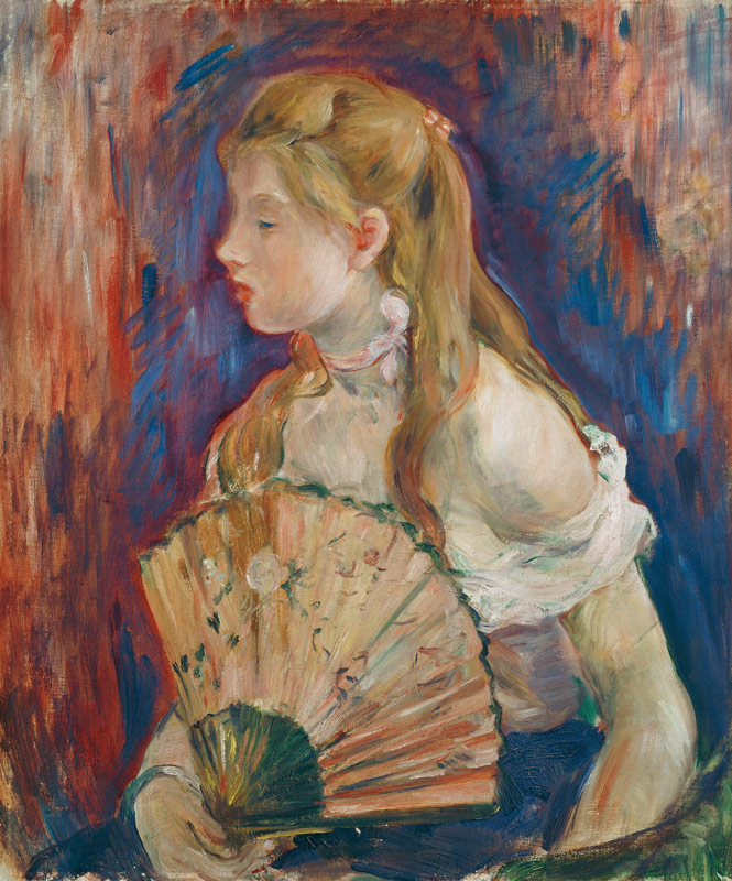 Young Girl with a Fan od Berthe Morisot