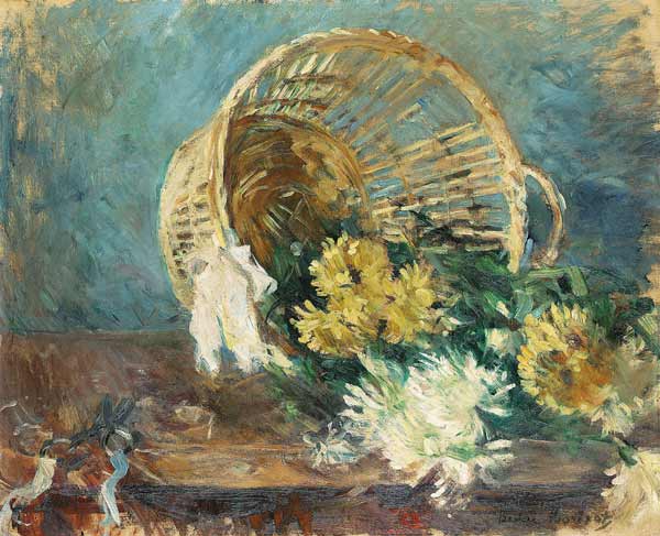 Chrysanthemen oder der umgefallene Korb od Berthe Morisot