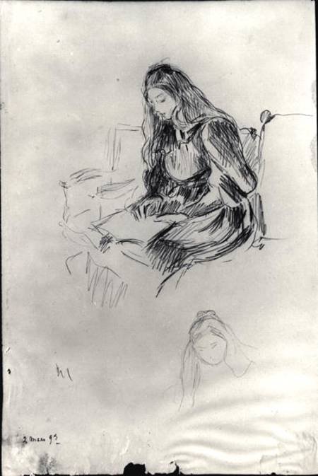 Julie Manet (1878-1966) reading od Berthe Morisot