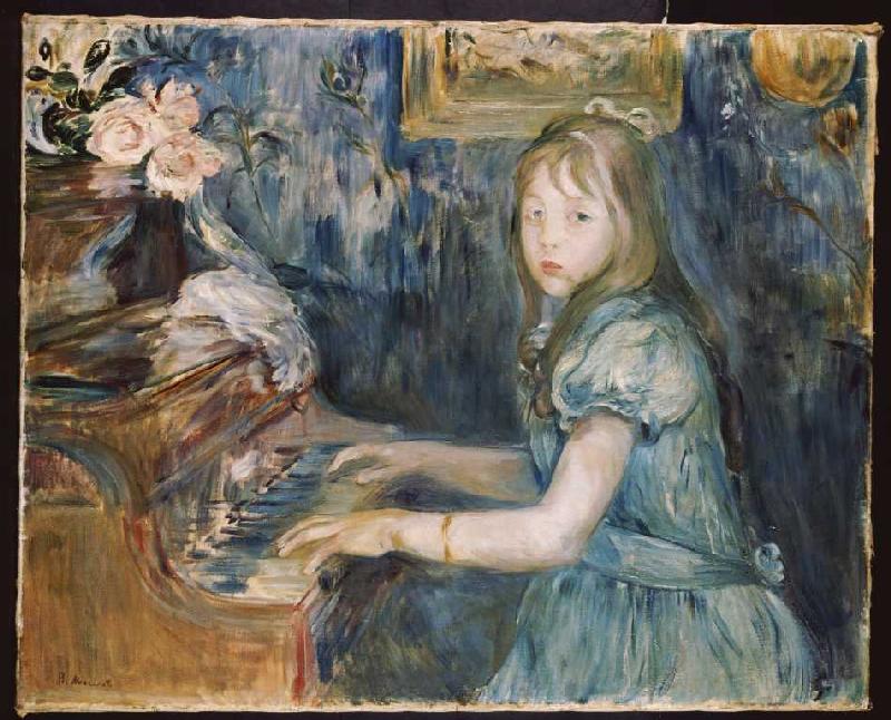 Lucie Leon Klavier spielend od Berthe Morisot