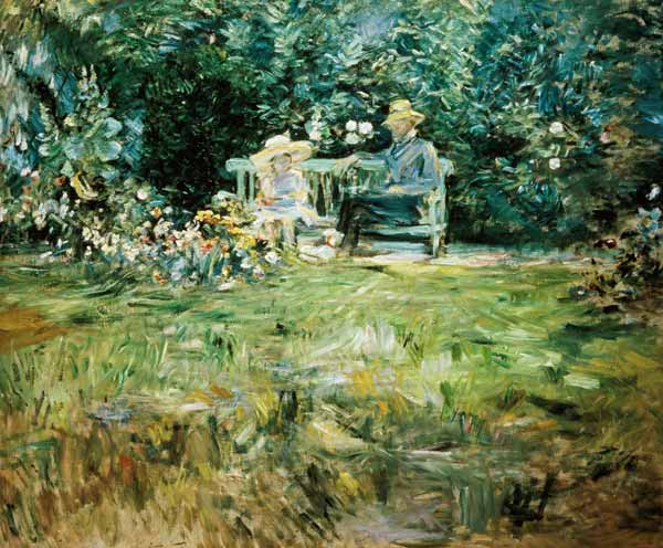 The Lesson in the Garden od Berthe Morisot