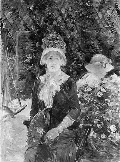 Young Woman in a Garden od Berthe Morisot