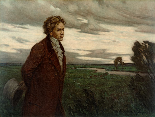 Beethoven on a Walk , Oil Print od Berthold Genzmer