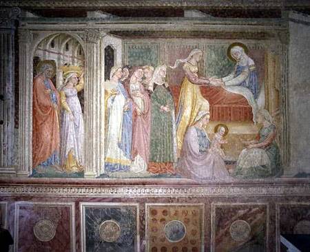 The Nativity, from the Life of the Virgin cycle in an apse chapel od Bicci  di Lorenzo